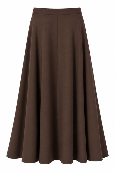 HAZELANNA Kahverengi Kloş Model Etek