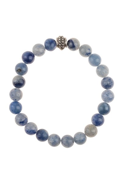 ALUULA Zawira Blue Aventurine Natural Stone Bracelet (8mm Sphere Cut)