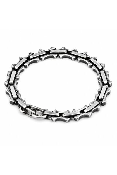 Jewelivery Black Stainless Steel Bracelet SS106 | Shiny Glossy Finish SS106_s...