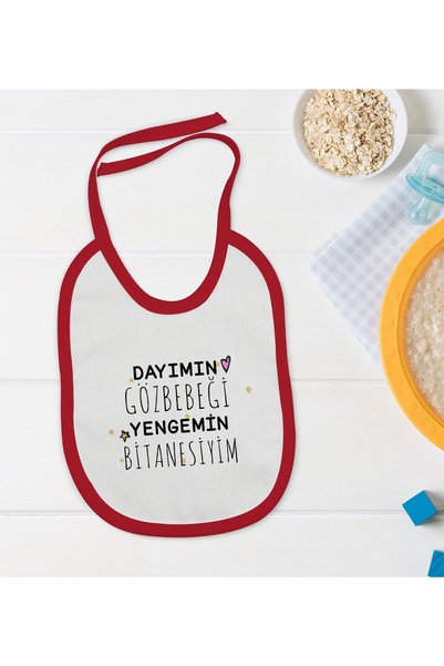 Bk Gift BK Kids "My Uncle's Pride and Joy" Red Baby Bib - 1