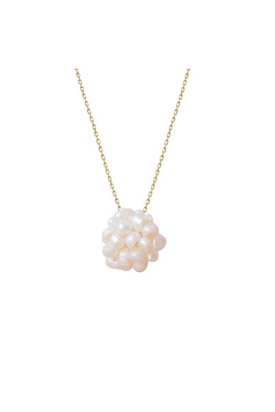 Jewelivery , Necklace, Rice Pearl Pendant, Length 41cm, Elegant Design