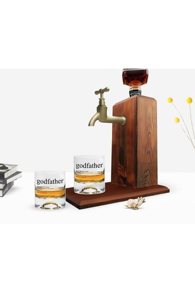 Bk Gift BK Home Colorful Printed "The Godfather" Design Whiskey Glass Set of ...