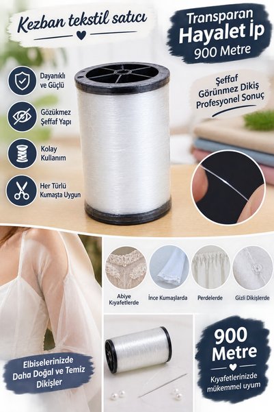 Kezban Tekstil Prozirna, nelomljiva, JAKA PROZIRNA TRAKA (STRONG GHOST), 1 ko...