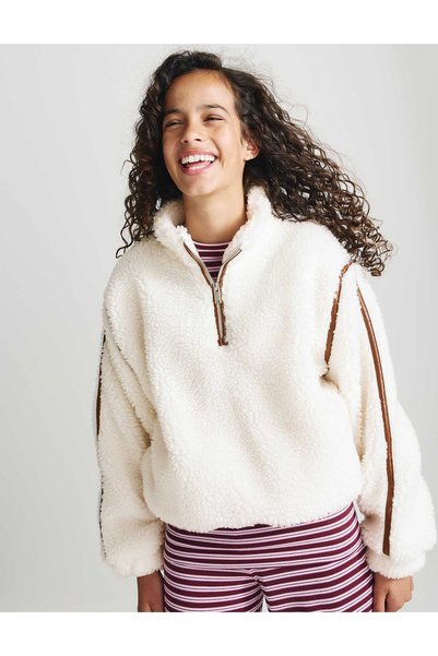 Marks & Spencer Hanorac din fleece Borg cu fermoar scurt (6-16 ani)