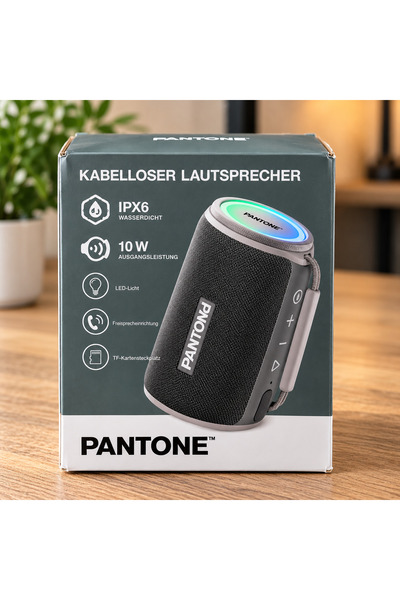 Pantone Boxă portabilă Bluetooth – 10W, rezistentă la apă IPX6, cu LED