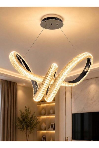 Generic Brand AL THURAYAT Modern Gold LED Chandelier Ceiling Light – Luxury R...