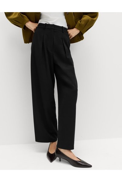 Marks & Spencer Pantaloni cu picior tip butoi, țesuți, cu elastic