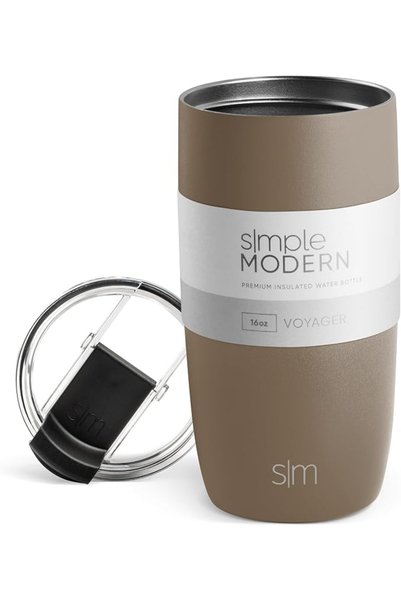 Simple Modern كوب بغطاء قلاب من سيمبل مودرن، مصنوع من الستانلس ستيل، سعة 16.0...