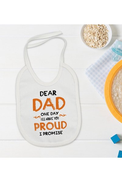 Bk Gift BK Kids "Dear Dad" Design Baby Bib - Model 1