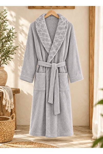 BlueMaison Valenty Midye | Cotton Unisex Single-Layer Bathrobe | Women's Bath...