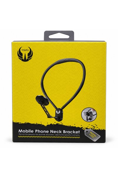 Youfo X02 Wearable Neck Phone Holder with Adjustable Arm - Black