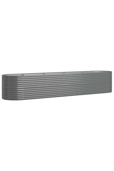 Syfax Strat înălțat grădină gri 368x80x68cm oțel galvanizat