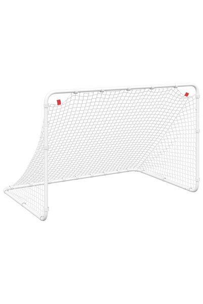 Syfax Poartă de fotbal albă 122x81x81 cm oțel