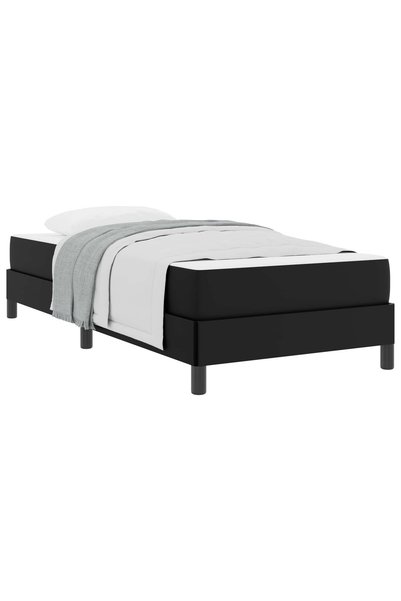 Syfax Cadru de pat cu saltea Negru 90 x 190 cm țesătură