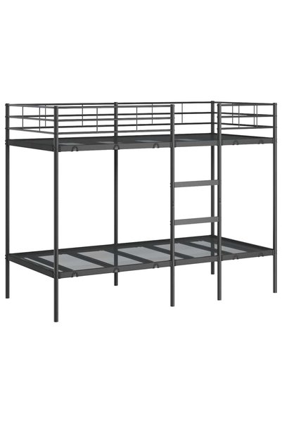 Syfax Pat supraetajat fără saltea negru 90x200 cm oțel
