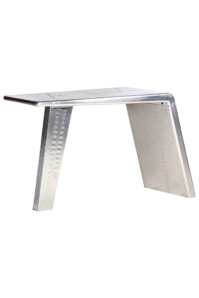 Syfax Birou, design aeronavă, argintiu, 112 x 50 x 76 cm, metal