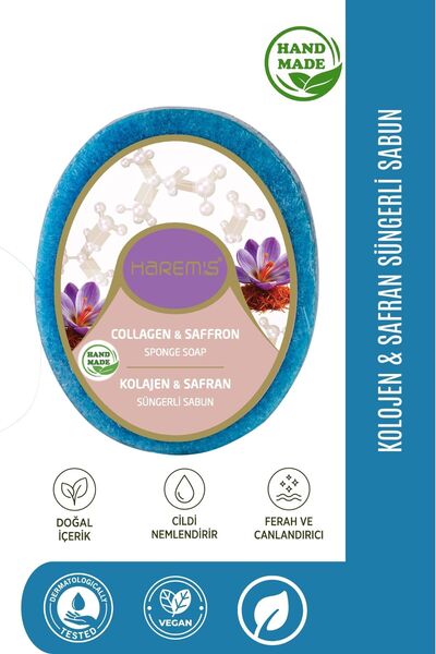 Harem's Ottoman Harem’s Săpun cu burete, colagen și șofran, 120 g
