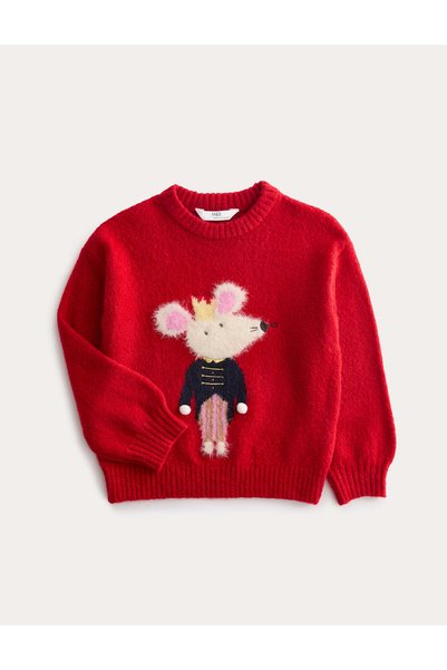 Marks & Spencer M&S 0028 MOUSE JUMPER B4, 2-3 ani, roșu mix