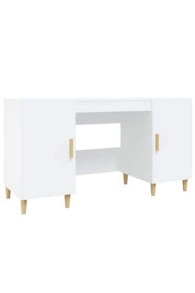 Syfax Birou, alb, 140x50x75 cm, lemn compozit