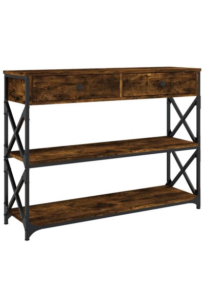 Syfax Măsuță consolă, stejar fumuriu, 100x28x75 cm, lemn prelucrat