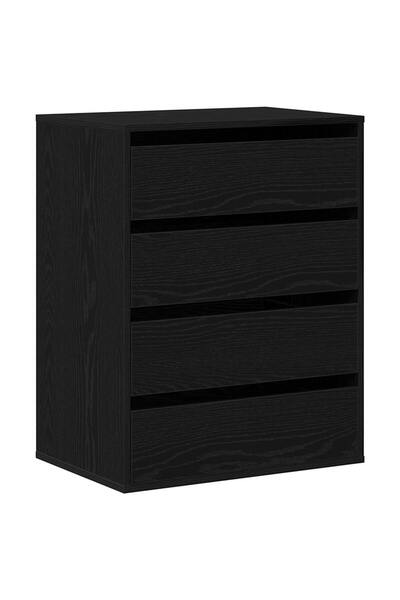Syfax Dulap cu sertare 3-Drawer Negru 60 x 41 x 76 cm Lemn prelucrat