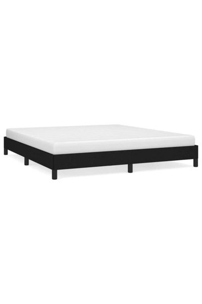 Syfax Cadru de pat fără saltea, negru, 180x200 cm, textil