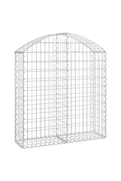 Syfax Coș gabion arcuit, 100x30x100/120 cm, fier galvanizat