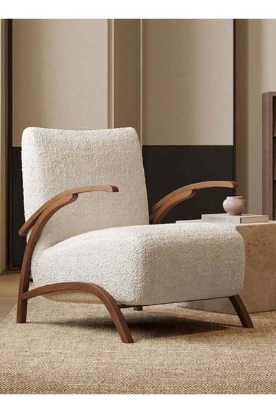 Generic Brand C&C Home Elegant Mid-Century Modern Inspired Lounge Chair with ...