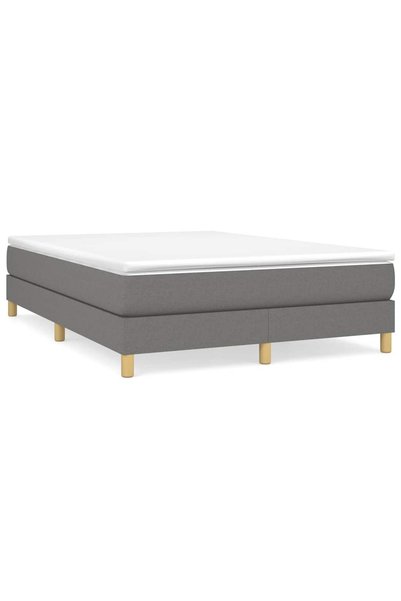 Syfax Pat box spring cu saltea, gri închis, 140x190 cm, textil