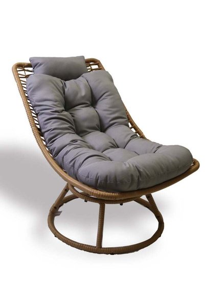 Generic Brand SUNRISE Outdoor Swivel Rattan Lounge Chair with 360° Rotating B...