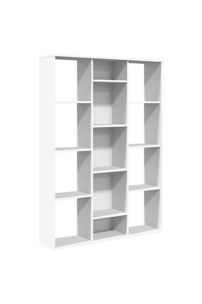 Syfax Separator cameră/Bibliotecă, alb, 100x24x140 cm, lemn prelucrat