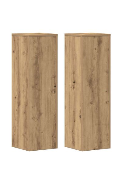 Syfax Suporturi de plante, 2 buc., stejar artizanal, 25x25x80cm, lemn