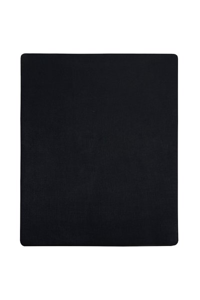 Syfax Cearșaf de pat cu elastic, negru, 140x200 cm, bumbac