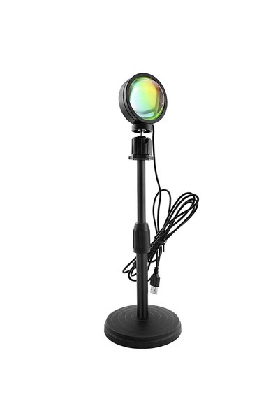 awwaline Lampa de veghe cu proiectie Sunset Red, reglabila pe inaltime, rotat...