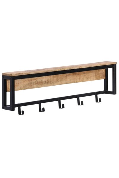 Syfax Cuier pentru haine, 87x10x27 cm, lemn masiv de mango brut