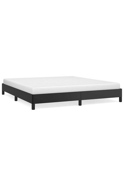 Syfax Cadru de pat, negru, 180x200 cm, piele ecologică
