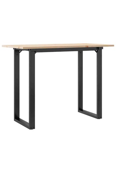 Syfax Masă de bucătărie, cadru O, 100x50x75cm lemn masiv pin și Oţel