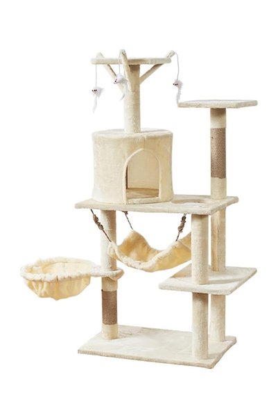 Pecbase Cat Tree 50in Cat Tower Multi-Level Durable Cat Scratching Post & Coz...