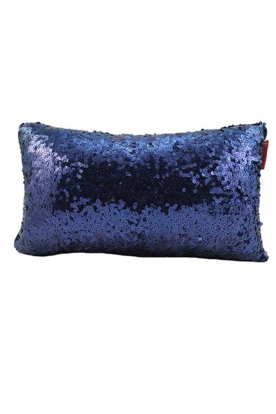 Generic Brand Ramsha Dark Blue Shiny & Sparkling Polyester Cushion Cover with...