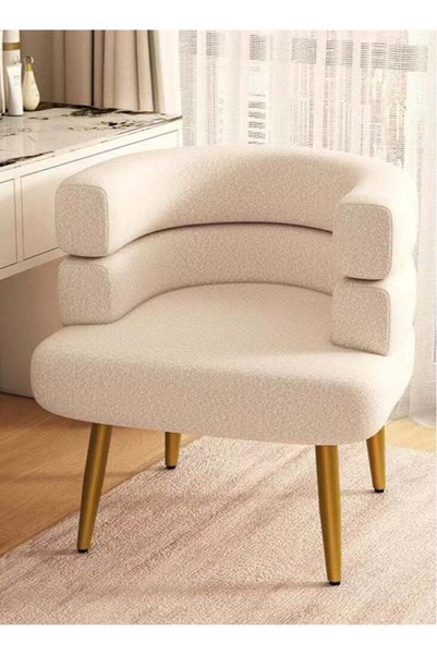 Generic Brand Kutis 1-Piece Metal Sofa Chair Makeup Chair for Bedroom Livingr...