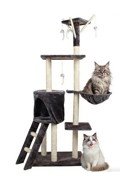Sharpdo acc Cat Climbing Frame Cat Tree Toys (Grey)