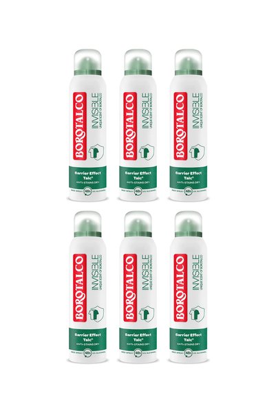Borotalco 6x ОПАКОВКА Дезодорант спрей Invisible Original