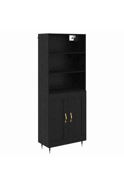 Syfax Bufet Stejar negru 69,5 x 34 x 180 cm Lemn prelucrat