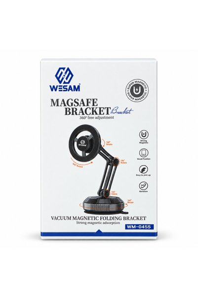 wesam WM-0455 MagSafe Magnetic Folding Phone Holder with Vacuum Base