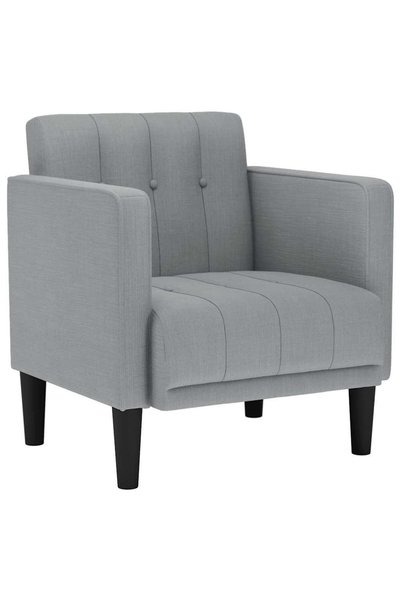 Syfax Canapea scaun cu cotiere, gri deschis, 53 cm, textil