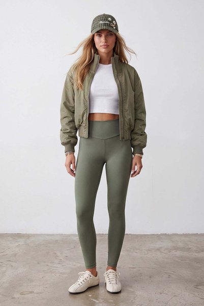 Trend Alaçatı Stili Women's Green Shaping / Sculpting High-Waisted Compressio...