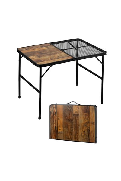 Lawazim Folding Picnic Table With Adjustable Height - 90x60cm - Dual Surface ...