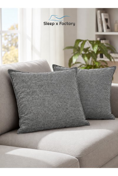 Sleep x Factory Decorative Throw Cushions, 45x45 cm, Washable Zipper Covers &...
