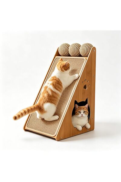 U-HOOME U HOOME Cat Scratcher Board– Double-Sided Sisal Scratching Pad with 3...
