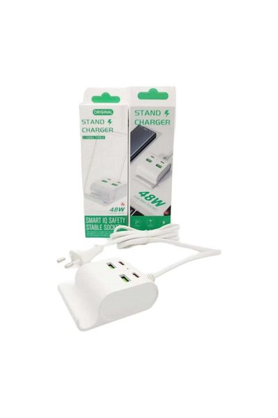 Generic W A V E Fast Desktop Charger, with 2 USB-C Ports and 2 USB Ports, 48W...